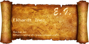 Ekhardt Inez névjegykártya